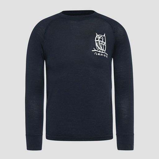 [01-38808.1] Uil Merino Langarmshirt (Dunkelblau, 92-98)