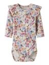 Langarmbody mit Blumen AOP
