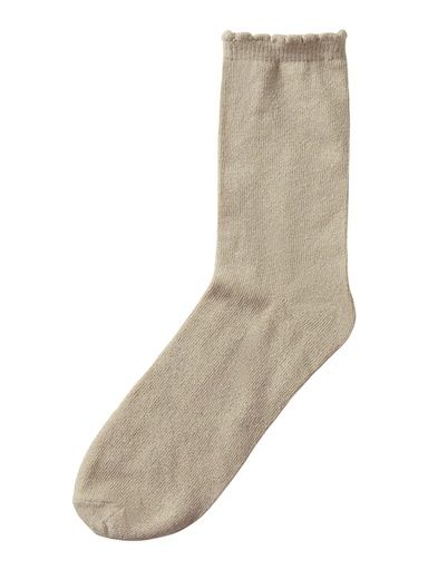 [01-38838.11] Glitzer Socken (Beige, 31-33)