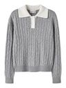 Strickpullover Zopfmuster Polokragen