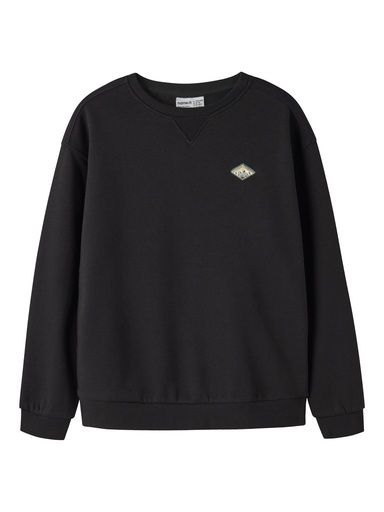 [01-38849.1] Knaben Sweatshirt mit Badge (Schwarz, 158-164)