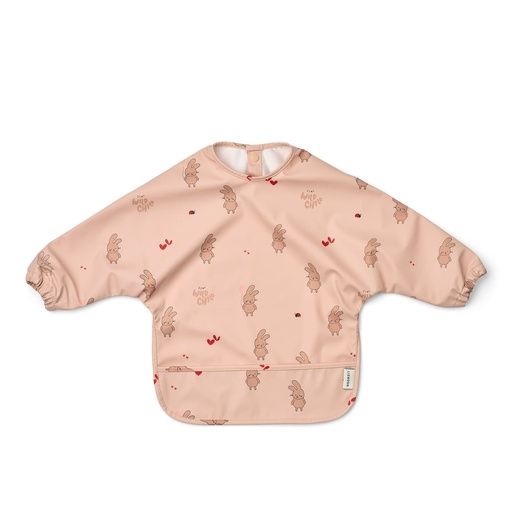 [01-38863.0] Langarmlätzchen plastifiziert mit Print (Rosa)