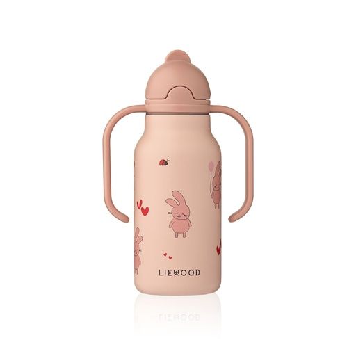 [01-38876.0] Kinder-Stahlflasche mit Griffen (Rosa)
