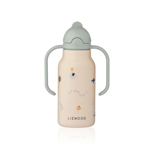 [01-38876.1] Kinder-Stahlflasche mit Griffen (Mint)