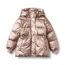 Warme bronze Mädchen Winterjacke geblümt