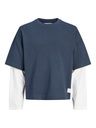 Doppellagiges Rundhals-Sweatshirt