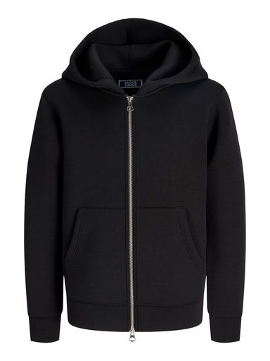 [01-38928.1] Kapuzenjacke aus Scuba-Sweatstoff (Schwarz, 128)