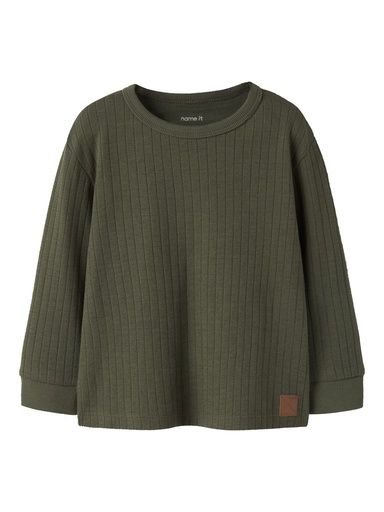 [01-38932.1] Knaben Langarmshirt Rippe (Khaki, 92)