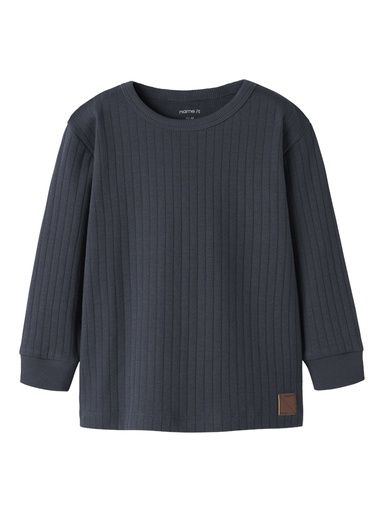 [01-38932.10] Knaben Langarmshirt Rippe (Dunkelblau, 104)
