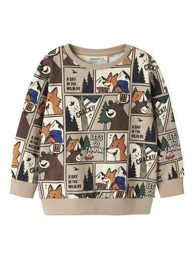 [01-38946.10] Knaben Sweatshirt Comic Fuchs (Braun, 122-128)