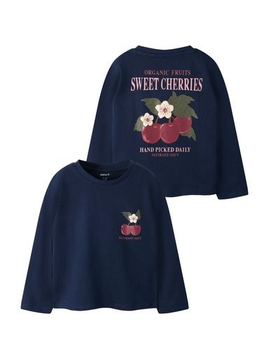 [01-38986.1] Mädchen Langarmshirt Früchte (Dunkelblau, 116)