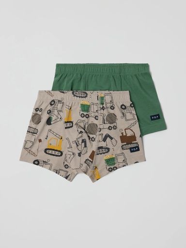 [01-39058.1] 2-Pack Knaben Boxershorts Baufahrzeuge-Print (86/92)