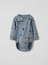 Baby-Langarm-Wickelbody Auto-Print
