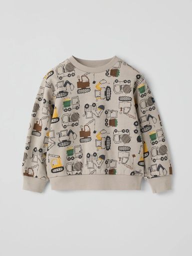 [01-39088.1] Jungen Pullover mit Baufahrzeug-Print (92)