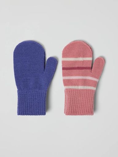 [01-38564.0] 2-Pack Strick-Fäustlinge Kinder (Rosa)