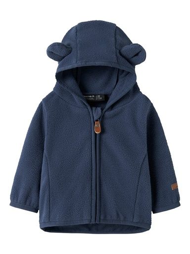 [01-39113.1] Baby Fleecejacke mit Kapuze (Blau, 68)
