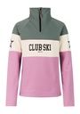 Farbiger Mädchen-Fleecepulli mit 1/4-Zip