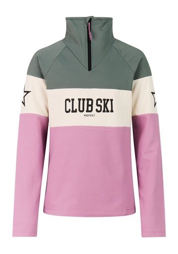 [01-39115.1] Farbiger Mädchen-Fleecepulli mit 1/4-Zip (140)