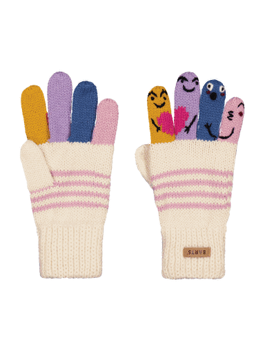 [01-39129.0] Mädchen-Strick-Fingerhandschuhe (Creme, 3)