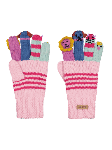 [01-39129.6] Mädchen-Strick-Fingerhandschuhe (Rosa, 3)