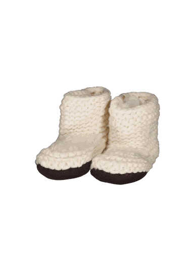 [01-39149.0] Gestrickte Baby-Schuhe (Creme, XS)