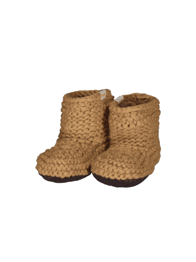 [01-39149.11] Gestrickte Baby-Schuhe (Braun, S)