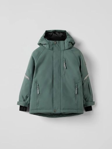 [01-38567.13] Warme, wasserdichte Kinder Winterjacke (Dunkelgrün, 98)