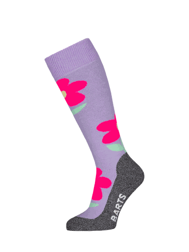 [01-39162.6] Kinder-Skisocken mit Blumenmotiv (Lavendel, 23)