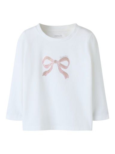 [01-39204.1] Mädchen Langarmshirt mit Druck (Weiss, 116)