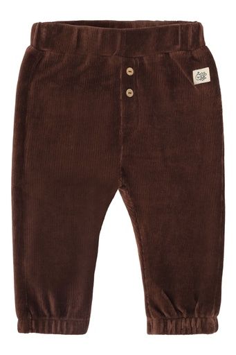[01-39220.10] Weiche Baby Hose Ribvelours (Dunkelbraun, 74)