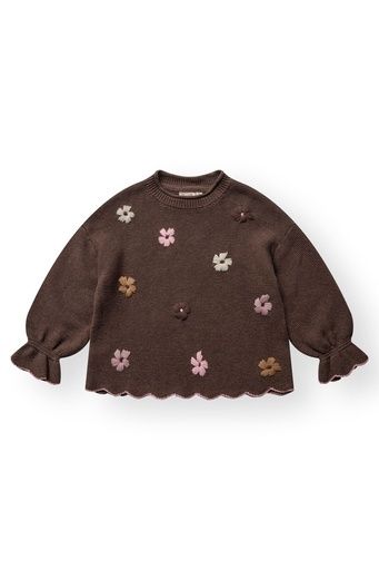 [01-39231.1] Mädchen Strickpullover Blumen (110)