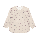 PU Essschürze Blümchen-Print Langarm