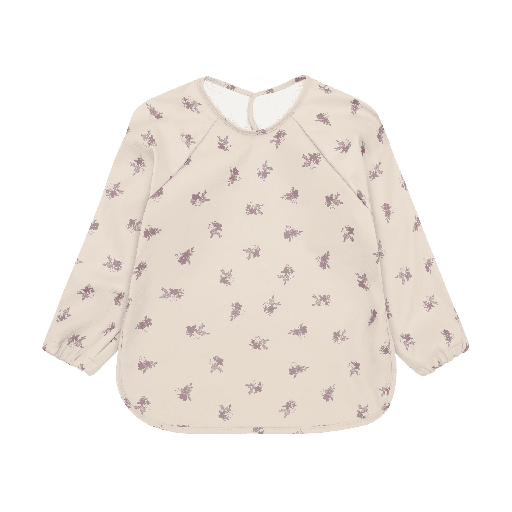 [01-39245.0] PU Essschürze Blümchen-Print Langarm