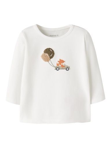 [01-38800.13] Baby Langarmshirt mit Druck (Weiss, 56)