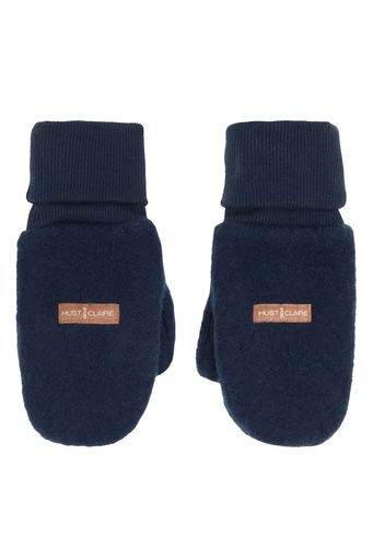 [01-38666.10] Feine Kinder-Fausthandschuhe Wollfleece (Dunkelblau, 12-18M)