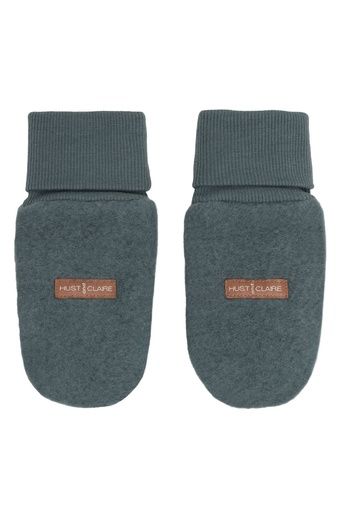 [01-38666.13] Feine Kinder-Fausthandschuhe Wollfleece (Dunkelgrün, 12-18M)