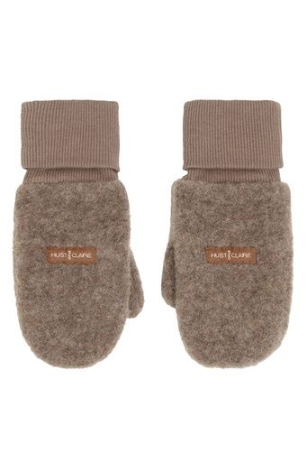 [01-38666.16] Feine Kinder-Fausthandschuhe Wollfleece (Braun, 12-18M)