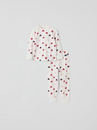 [01-39308.1] Kinder-Pyjama Herzenmotiv 2-Teiler (86/92)